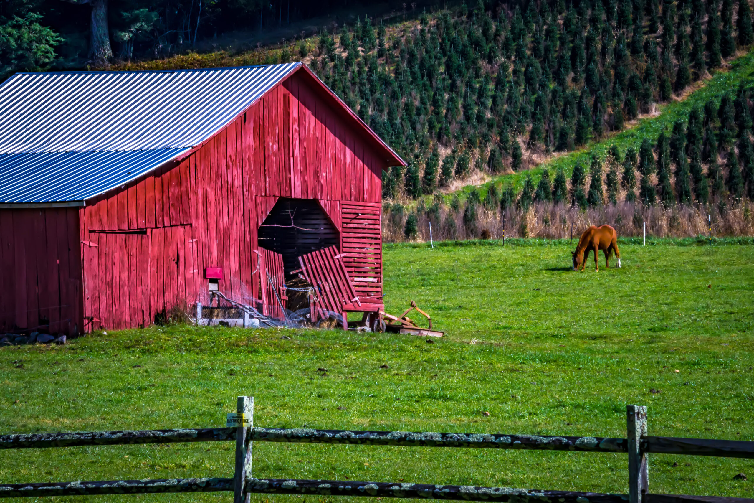 Picturesque autumn landscape in west virginia
